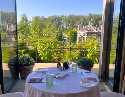 steak night table by window