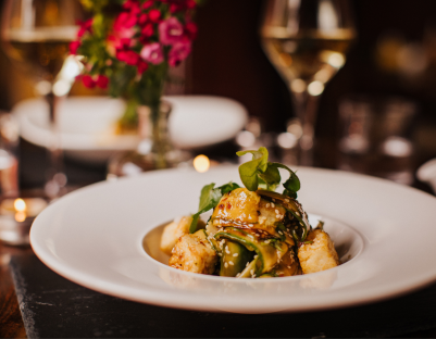 Food, Wine, greenery