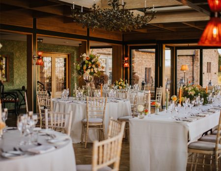 Intimate Wedding Breakfast held in The Orangery at The Old Hall Ely